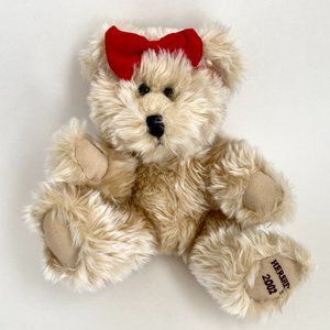 Hershey's Plush Teddy Bear w/ Red Bow 2002 8"